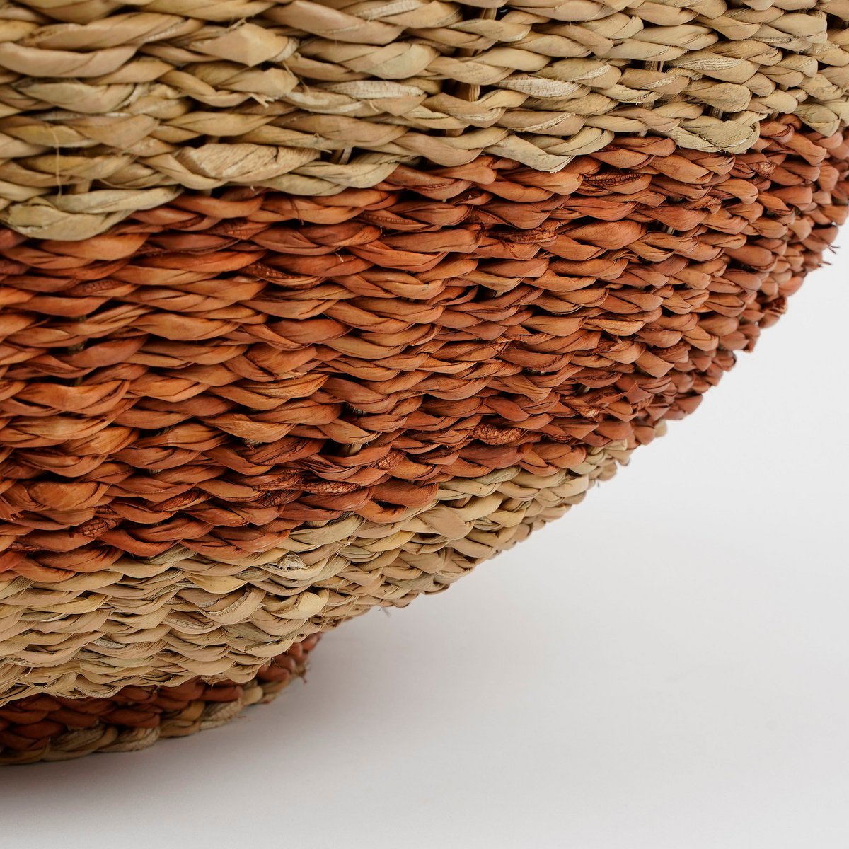 Tacoma Opbergmand met Deksel - H48 x Ø55 cm - Jute - Oranje