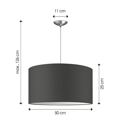 hanglamp Bling met lampenkap, E27, antraciet, 50cm