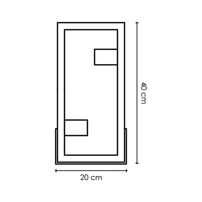 Moderne Wandlamp Preto | 20/20/40cm | Zwart | E27