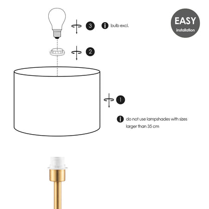 tafellamp voet Stick 14/14/39cm - Messing