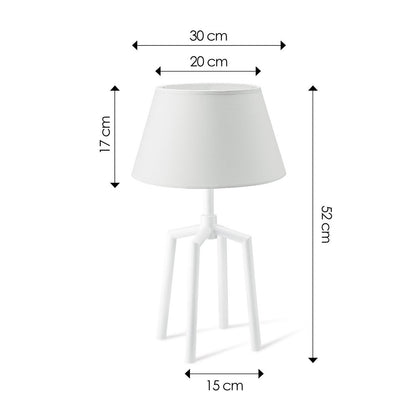Tafellamp Largo - Unieke Spinn-voet Witte Lampenkap