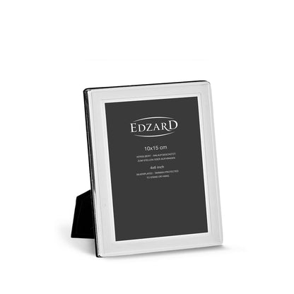 EDZARD fotolijst Nardo fotolijst voor foto 10 x 15 cm, verzilverd, aanslagbestendig, 2 hangers