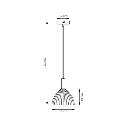 Hanglamp Credo - Messing - 18x18x125cm