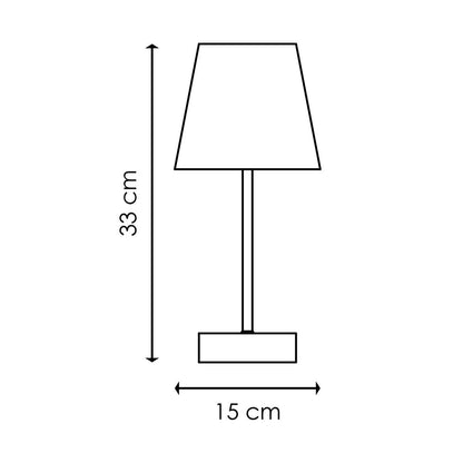 Moderne tafellamp Arica - bruin - 15/15/33cm - Stoffen