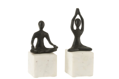 Figure Yoga Aluminium/Marble Black/White Assortment Of 2