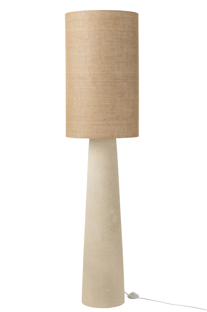 Vloerlamp Ava Fiberglas/Jute Natuurlijk Groot