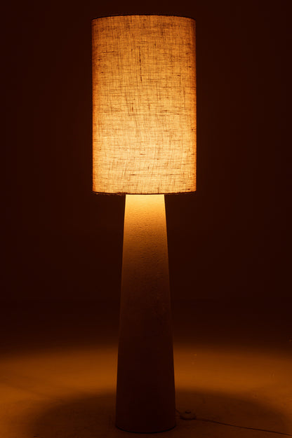 Vloerlamp Ava Fiberglas/Jute Natuurlijk Groot