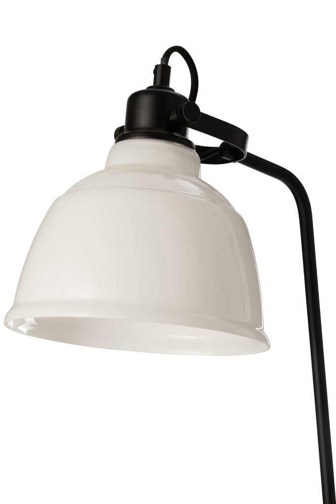 Vloerlamp Magali Staal/Glas Wit