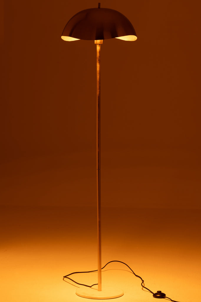 Vloerlamp Metaal/Marmer Goud