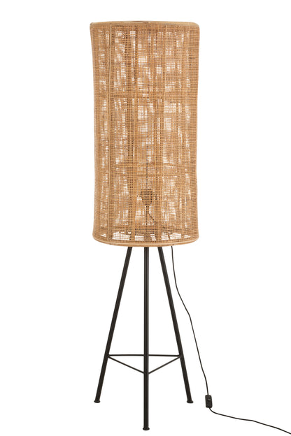 Vloerlamp Op Voet Ozara Rotan Natuurlijk