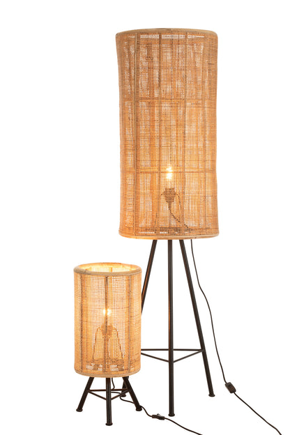 Vloerlamp Op Voet Ozara Rotan Natuurlijk