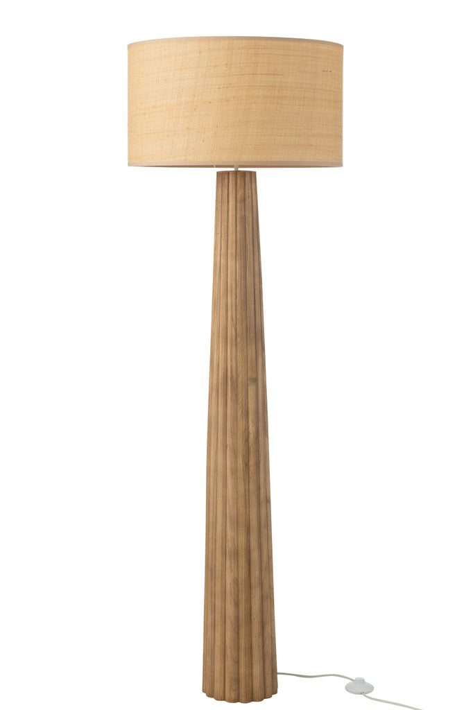 Vloerlamp Paraplu Ailanthus Hout Natuurlijk