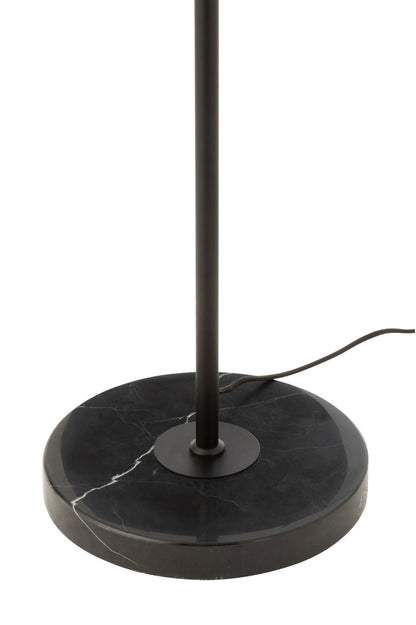 Vloerlamp Ignes Staal/Marmer Zwart
