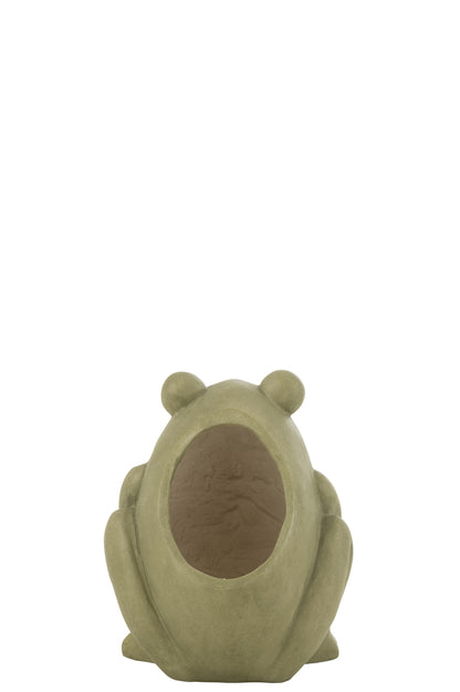Bloempot Kikker Klei Groen Klein