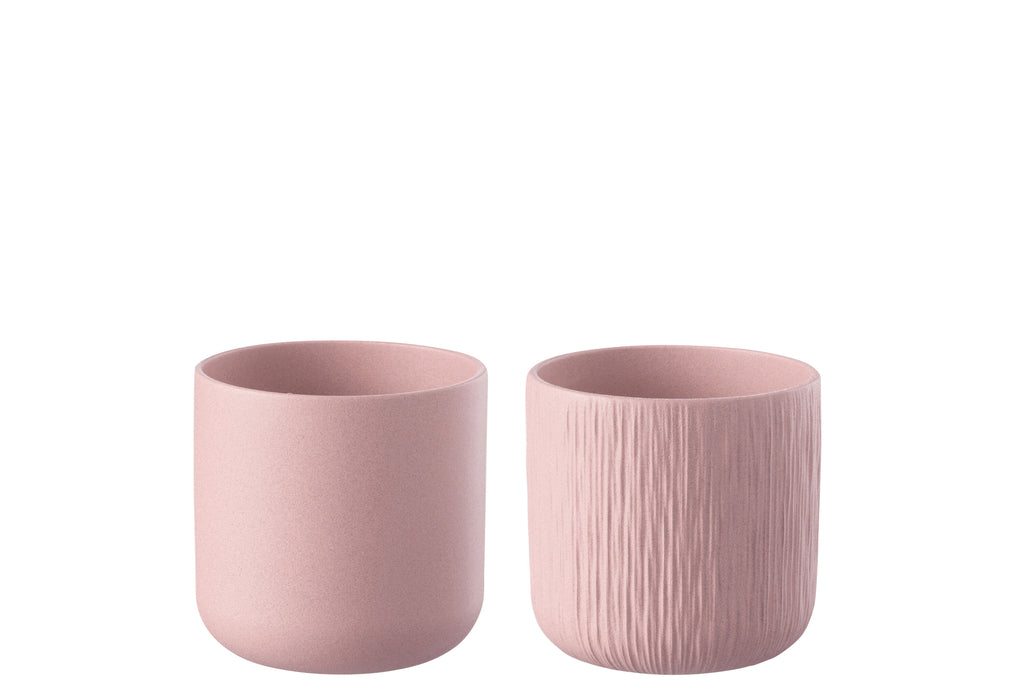 Bloempot Gen Keramiek Roze Medium Assortiment Van 2