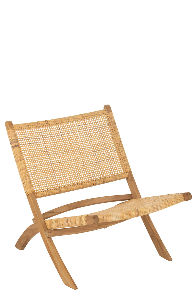 Vouwstoel Rattan/Teak Naturel