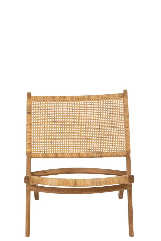 Folding Chair Rattan/Teak Natural