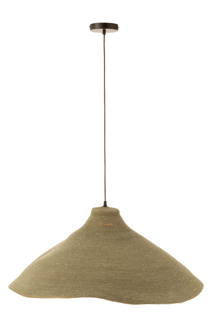 Hanglamp kegel zeegras groen