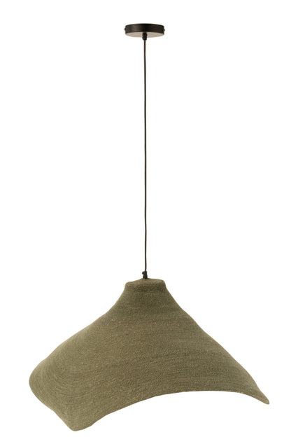 Hanglamp kegel zeegras groen