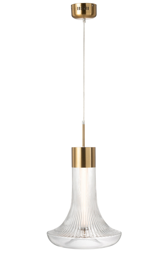 Hanglamp LED Goud Metaal/Glas Transparant