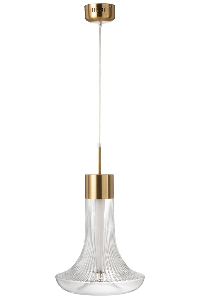 Hanglamp LED Goud Metaal/Glas Transparant