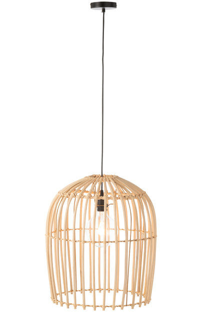 Hanglamp van natuurlijk rattan.