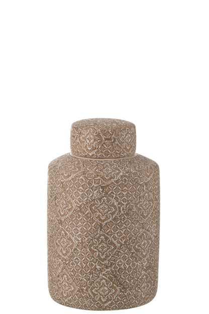 Pot Decoratieve Wabi Porselein Beige/Wit Groot