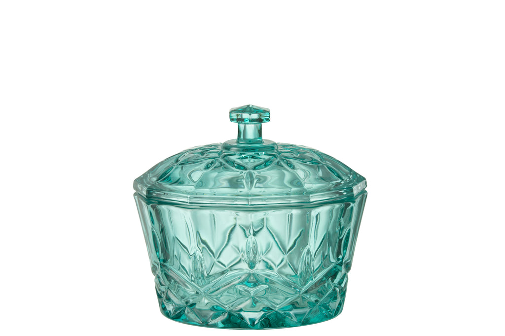 Pot Mali Cut Glas Azuurblauw
