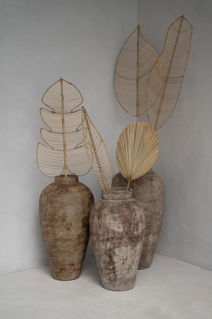 La Monstera in Rattan - Naturale