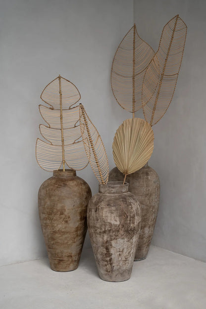La Monstera in Rattan - Naturale