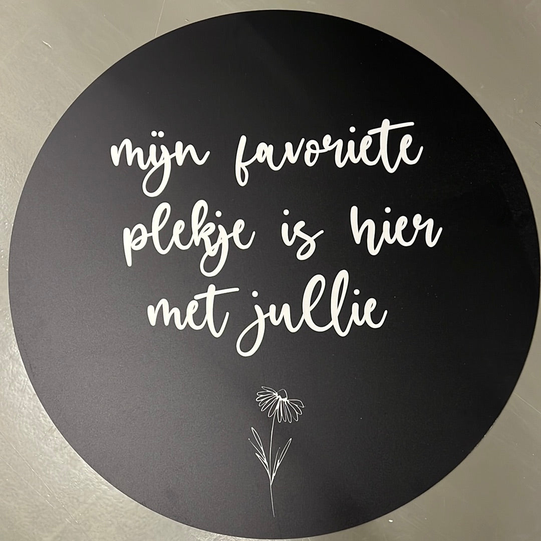 Label2X 60 cm 80 cm - Forex - mijn favoriete plekje woonaccessoires homedecoratie