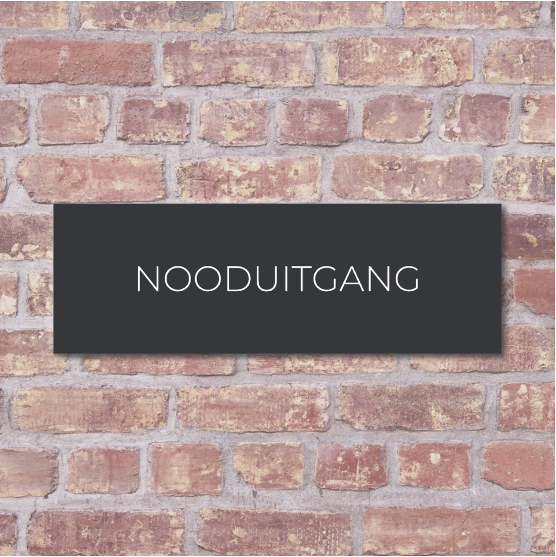 Label2X deurbordje bedrijf Deurbordje bedrijf nooduitgang woonaccessoires homedecoratie