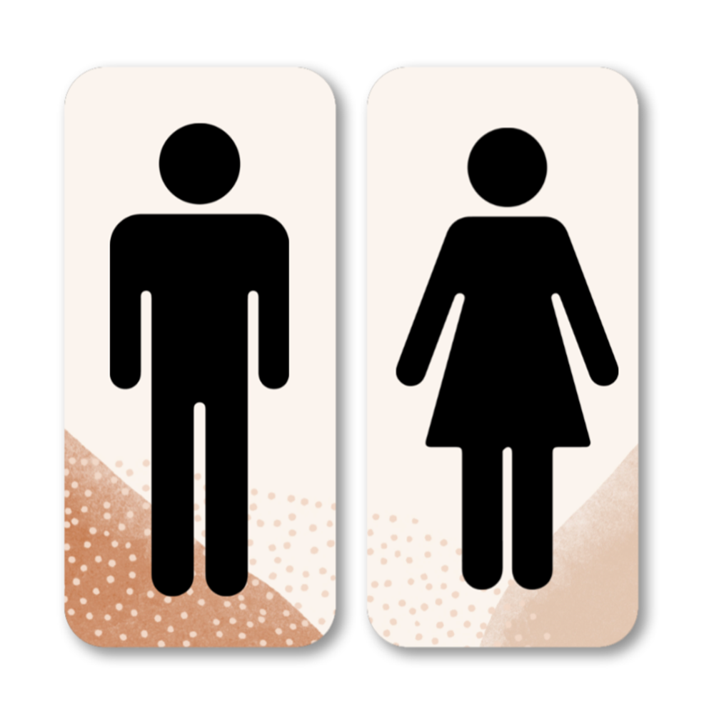 Label2X deurbordje bedrijf Deurbordje bedrijf toiletten afgeronde hoeken classic woonaccessoires homedecoratie