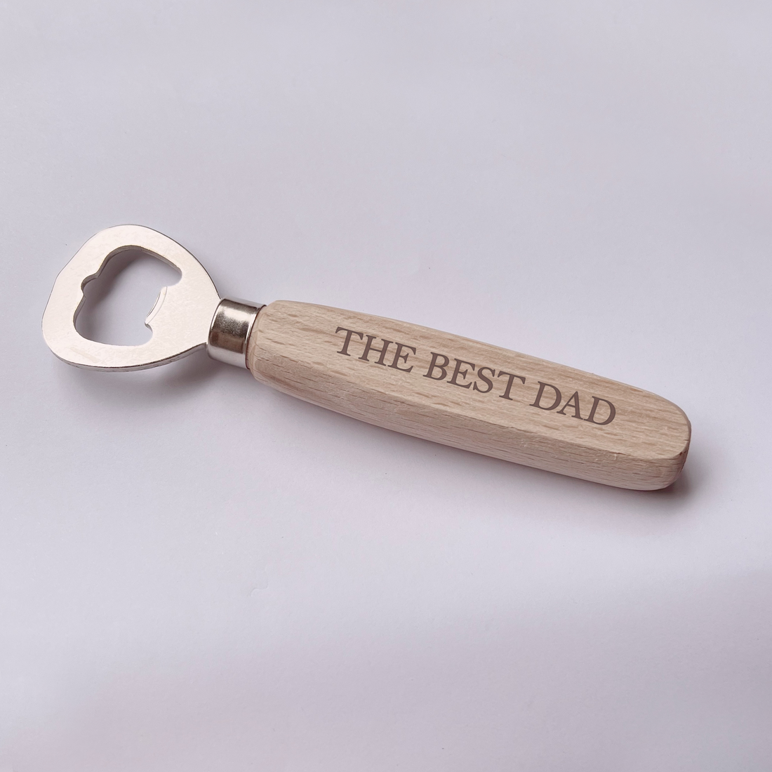 Label2X Hout Flesopener the best dad woonaccessoires homedecoratie