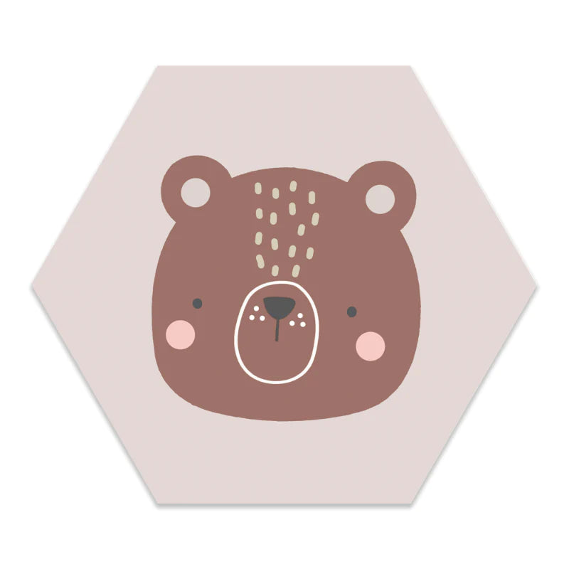 Label2X Hexagon beertje woonaccessoires homedecoratie