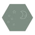 Label2X Hexagon maan sterren groen woonaccessoires homedecoratie