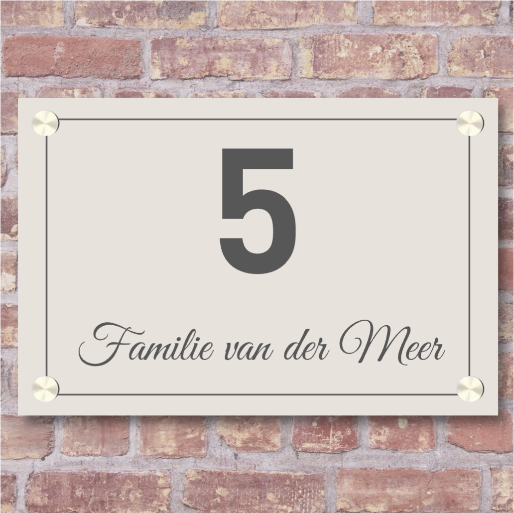 Label2X Naambordje rechthoek Kopie van Naambordje voordeur rechthoek dream woonaccessoires homedecoratie