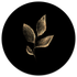 Label2X Leaf gold black Forex 40 cm beschadigd woonaccessoires homedecoratie