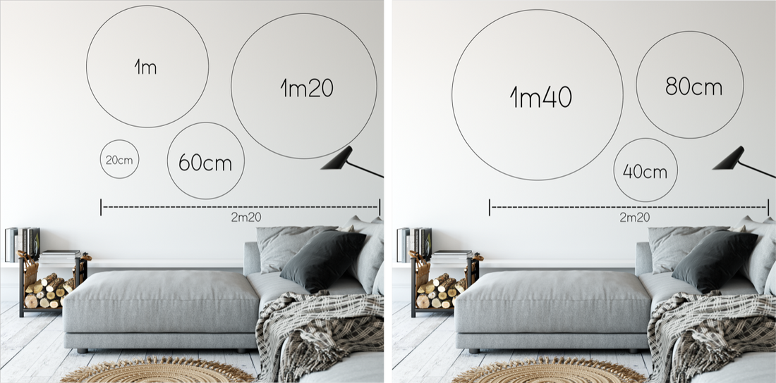 Label2X Muurcirkel Muurcirkel bloemenveld woonaccessoires homedecoratie