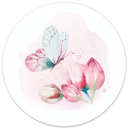 Label2X Muurcirkel kids Muurcirkel kids fairy butterfly woonaccessoires homedecoratie