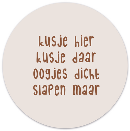 Label2X Muurcirkel kids Muurcirkel kids kusje hier kusje daar woonaccessoires homedecoratie