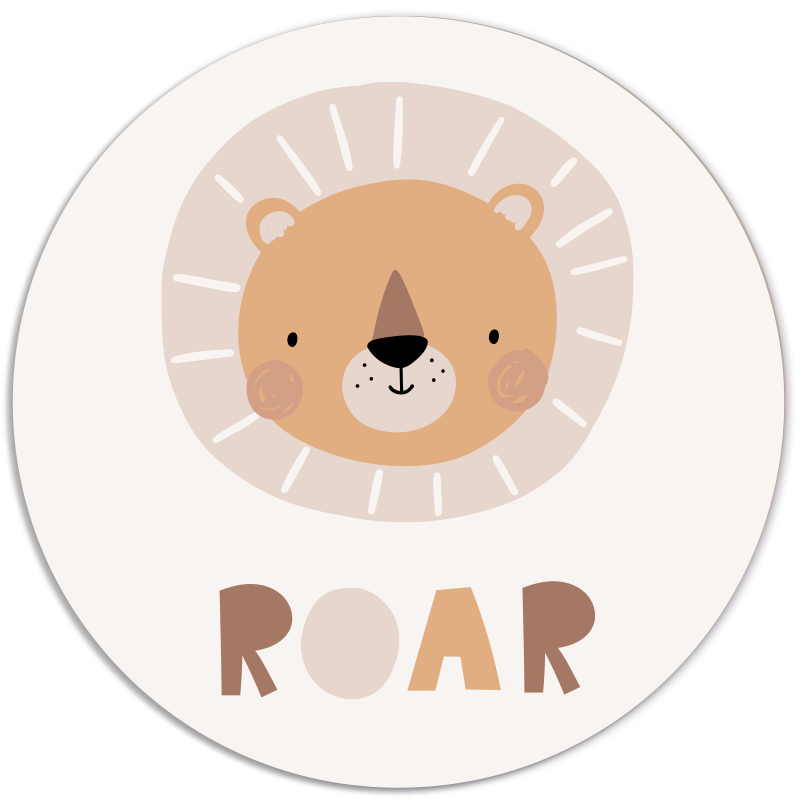 Label2X Muurcirkel kids Muurcirkel kids roar woonaccessoires homedecoratie