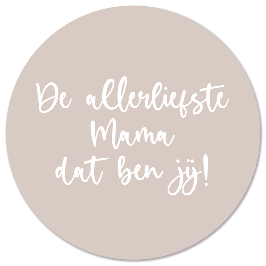 Label2X moederdag Muurcirkel mama beige