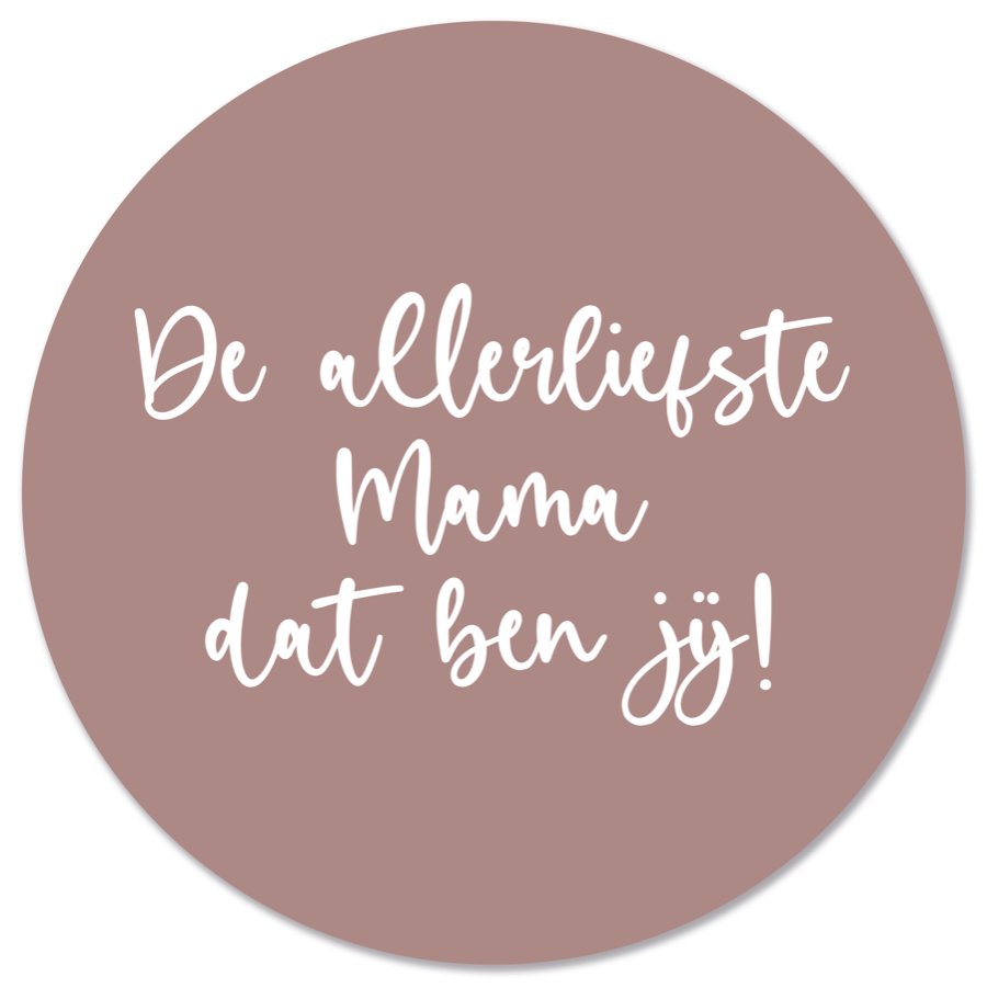 Label2X moederdag Muurcirkel mama roze