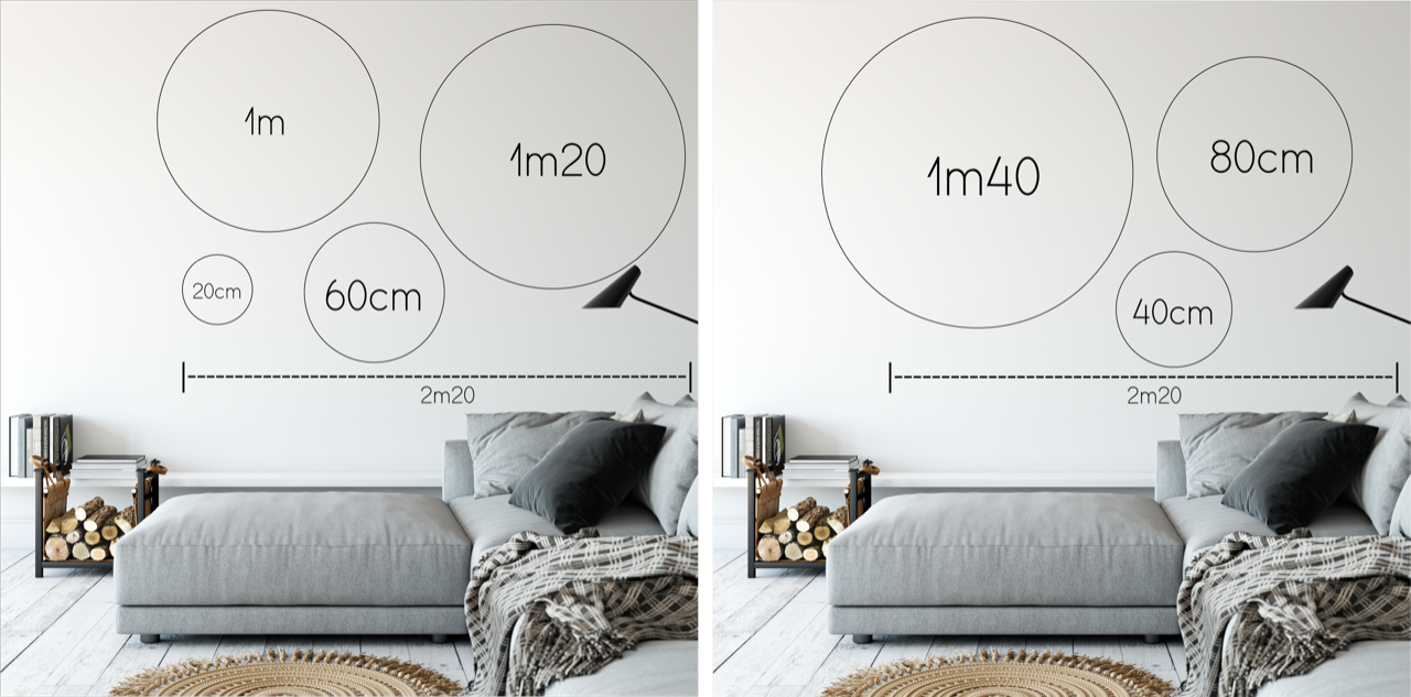 Label2X Muurcirkel Muurcirkel one line drawing woonaccessoires homedecoratie