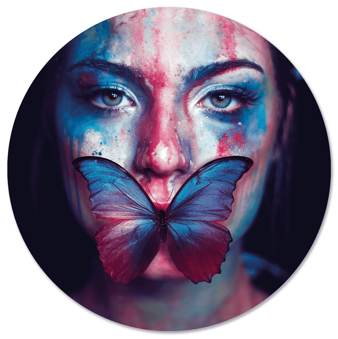 Label2X Muurcirkel Muurcirkel vlinder