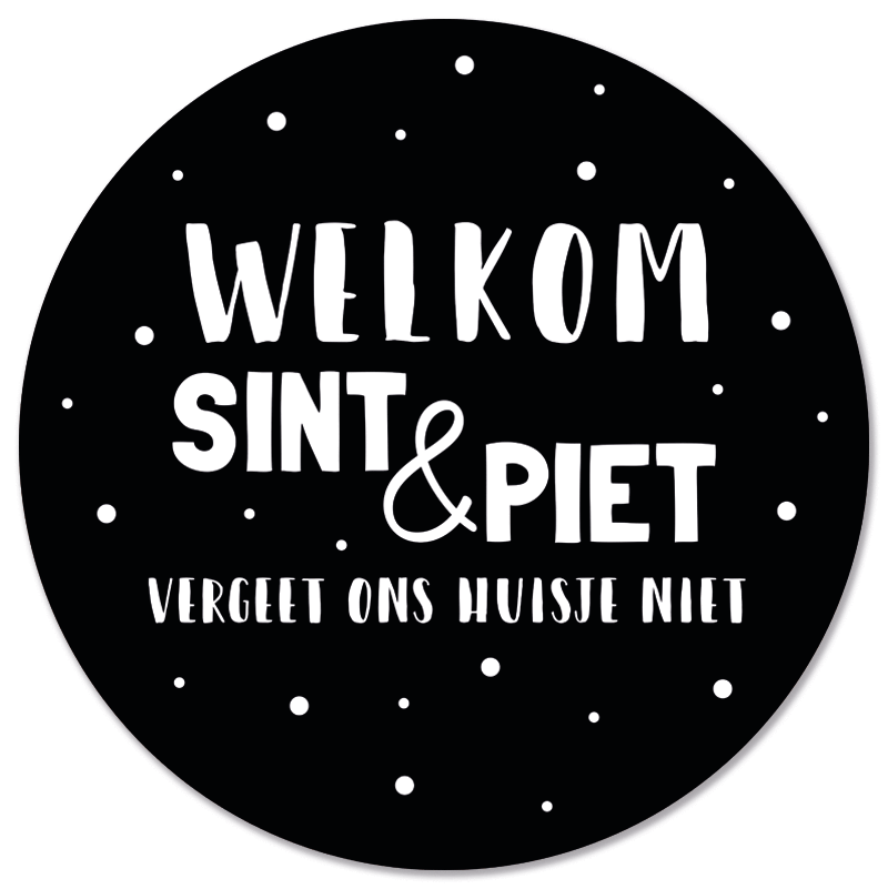 Label2X sintkerst Muurcirkel welkom sint &amp; piet