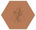 Label2X Muurhexagon Muurhexagon drawn wildflower