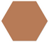 Label2X Muurhexagon Muurhexagon effen terra