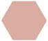 Label2X Muurhexagon Muurhexagon effen zalm